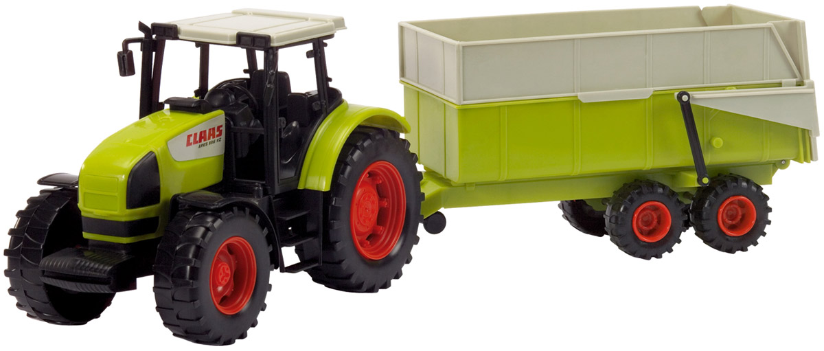 Dickie Toys Трактор с прицепом Claas Ares 836 RZ3739000 Dickie Toys Трактор с прицепом Claas Ares 836 RZ3739000Трактор с прицепом Dickie Toys Claas Ares 836 RZ - мощный агрегат сельскохозяйственной техники. Следует заметить, что трактор имеет детализированный и тщательно проработанный кузов, благодаря чему выглядит очень реалистично. Модель оснащена огромными задними колесами и передними колесами меньшего диаметра, оборудованной водительской кабиной, имеется даже имитация зеркала заднего вида. Прицеп трактора функциональный: поднимается и опускается, его можно зафиксировать в поднятом положении на этапе выгрузки. С этой игрушкой ваш малыш будет часами занят игрой. Порадуйте его таким замечательным подарком!
