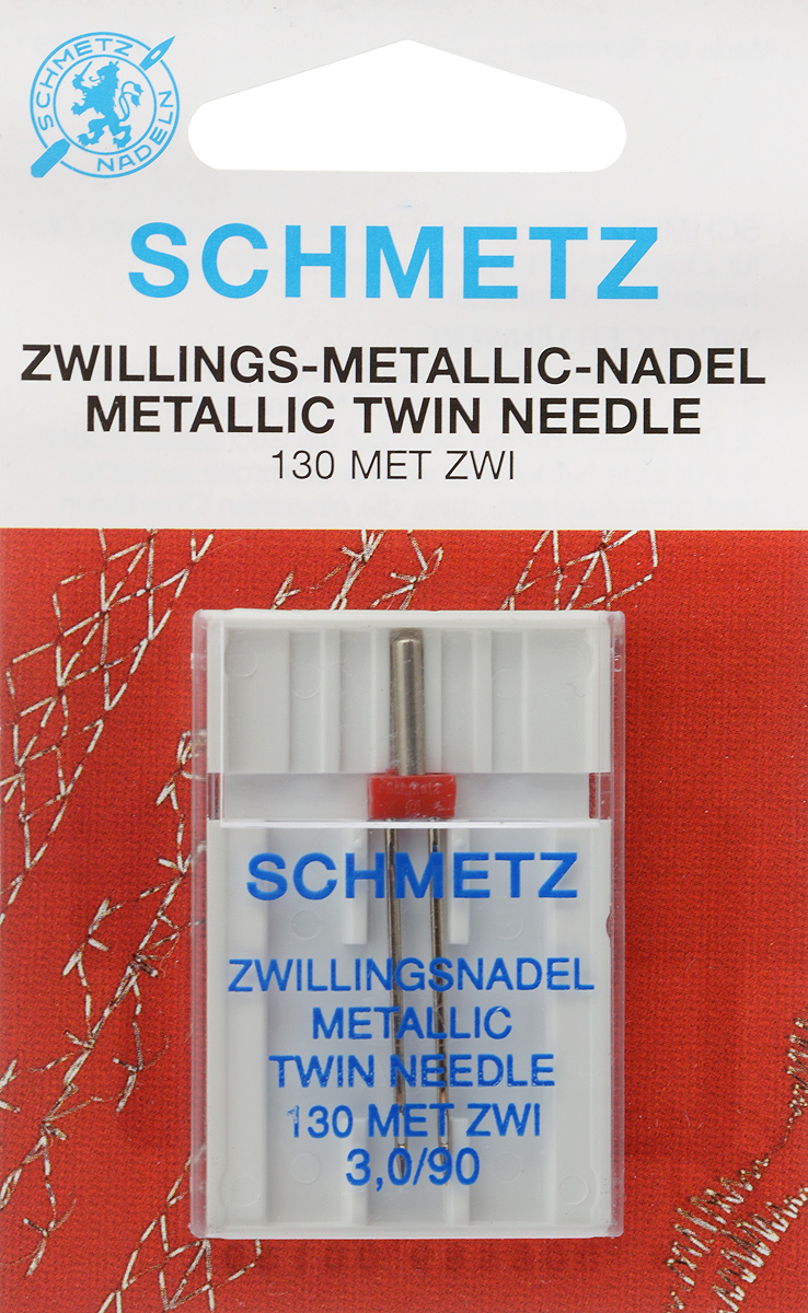 Игла для машинной вышивки Schmetz, для металлизированных нитей, двойная, №90, 3 мм64:30 2 SDS Игла для машинной вышивки Schmetz, для металлизированных нитей, двойная, №90, 3 мм64:30 2 SDSСпециальная игла Schmetz, выполненная из никеля, подходит для бытовых вышивальных машин всех марок. Игла предназначена для вышивания металлизированными нитями. В комплекте пластиковый футляр для переноски и хранения. Система иглы: 130 MET ZWI. Номер иглы: 90. Расстояние между иглами: 3 мм.