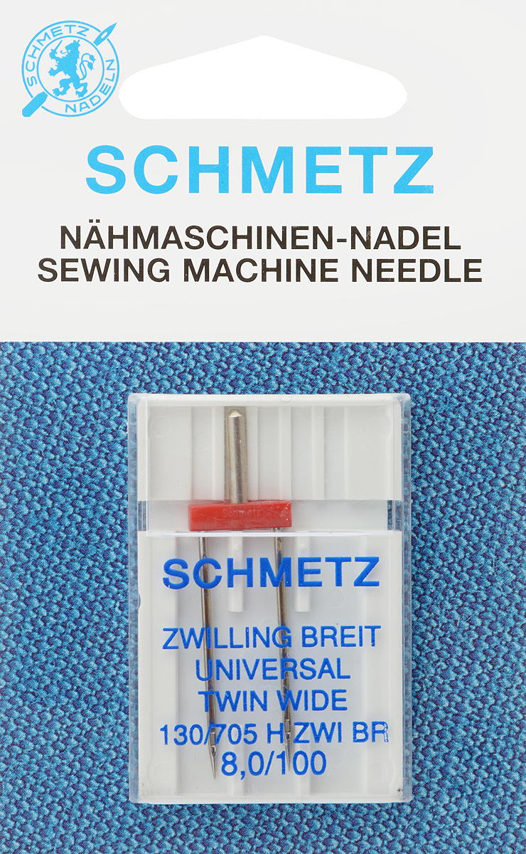 Игла для бытовых швейных машин Schmetz, универсальная, двойная, №100, 8 мм77:80.2.SES Игла для бытовых швейных машин Schmetz, универсальная, двойная, №100, 8 мм77:80.2.SESУниверсальная двойная игла Schmetz, выполненная из никеля, подходит для бытовых швейных машин всех марок. Она предназначена для декоративной отделки и выполнения защипов на всех тканых материалах, а также для подшивания низа изделий из трикотажа. В комплекте пластиковый футляр для переноски и хранения. Система иглы: 130/705 H ZWI BR. Номер иглы: 100. Расстояние между иглами: 8,0 мм.