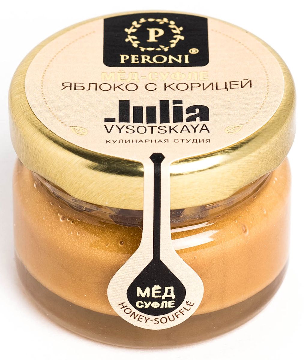 Peroni Яблоко с корицей мед-суфле, 30 гJV4-1 Peroni Яблоко с корицей мед-суфле, 30 гJV4-1Теплое чарующее сочетание меда, яблока и корицы наполнит ощущением уюта и нежности. Отлично подойдет для завтрака - с гранолой или йогуртом, а также прекрасное дополнение к домашним вафлям и любой выпечке. Для получения меда-суфле используются специальные технологии. Мед долго вымешивается при определенной скорости, после чего его выдерживают при температуре 12-14°C, тем самым закрепляя его нужную консистенцию. Все полезные свойства меда при этом сохраняются.