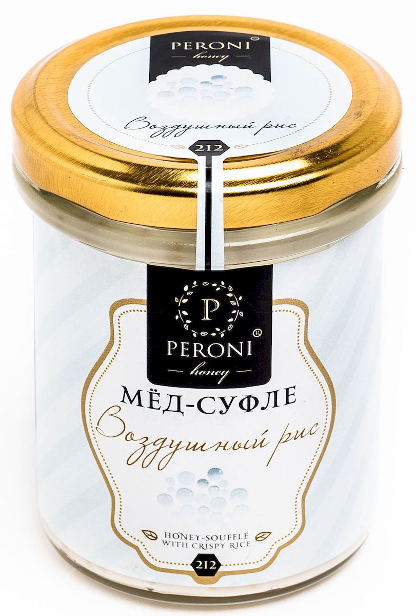 Peroni Воздушный рис мёд-суфле, 190 гTW212 Peroni Воздушный рис мёд-суфле, 190 гTW212Попробуйте нежность на вкус! Облако молочно-ванильного мёда-суфле в сочетании с хрустящим воздушным рисом подарят минуты истинного наслаждения. Да и ваши детки будут в восторге. Для получения мёда-суфле используются специальные технологии. Мёд долго вымешивается при определенной скорости, после чего его выдерживают при температуре 12-14°С, тем самым закрепляя его нужную консистенцию. Все полезные свойства мёда при этом сохраняются.