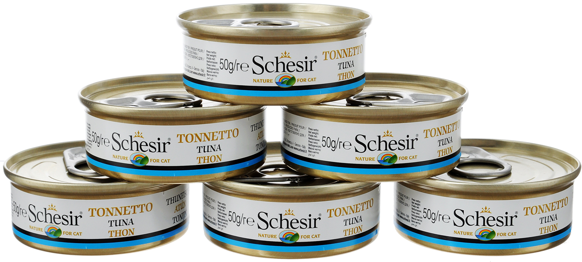 Конcервы Schesir для кошек, с тунцом, 50 г, 6 шт15103 Конcервы Schesir для кошек, с тунцом, 50 г, 6 шт15103Консервы Schesir - это дополнительный влажный корм для кошек. Выполнены из высококачественных натуральных ингредиентов того же качества, которое используется для продуктов питания человека. Консервы не содержат красителей, стимуляторов аппетита и химических консервантов. Товар сертифицирован.