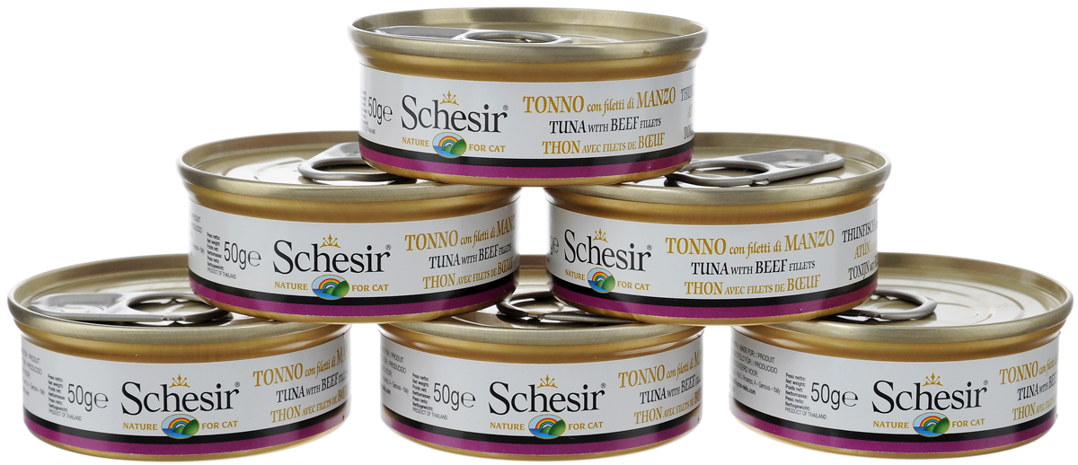 Конcервы Schesir для кошек, с тунцом и говядиной, 50 г, 6 шт24901 Конcервы Schesir для кошек, с тунцом и говядиной, 50 г, 6 шт24901Консервы Schesir - это дополнительный влажный корм для кошек. Выполнены из высококачественных натуральных ингредиентов того же качества, которое используется для продуктов питания человека. Консервы не содержат красителей, стимуляторов аппетита и химических консервантов. Товар сертифицирован.