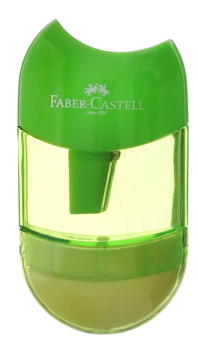 Faber-Castell Точилка-мини с контейнером и ластиком цвет салатовый183601_салатовый Faber-Castell Точилка-мини с контейнером и ластиком цвет салатовый183601_салатовыйТочилка Faber-Castell - качественная простая точилка с контейнером для стружек и ластиком. Точилка предназначена для классических, трехгранных, простых и цветных карандашей.