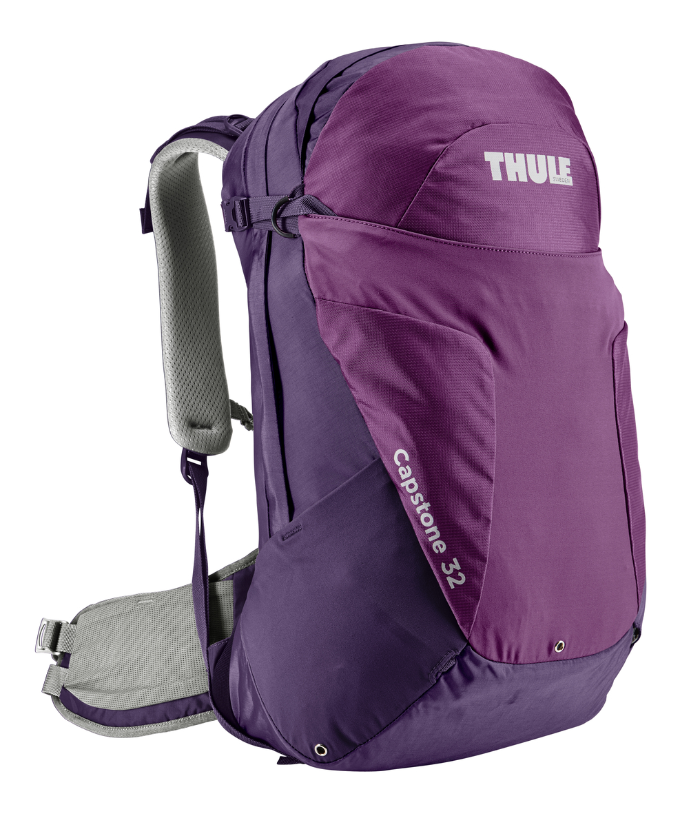 Рюкзак женский Thule Capstone, цвет: фиолетовый, 32л207203 Рюкзак женский Thule Capstone, цвет: фиолетовый, 32л207203Женский рюкзак для пеших путешествий Thule Capstone 32 лЖенский рюкзак для пеших путешествий Thule Capstone 32 л Thule Capstone 32 л идеально подходит для однодневных путешествий или коротких походов. Рюкзак снабжен системой крепления MicroAdjust, которая обеспечивает максимальную регулировку для идеальной посадки, натягиваемой сеточной задней панелью для максимальной воздухопроницаемости и вшитой накидкой от дождя.