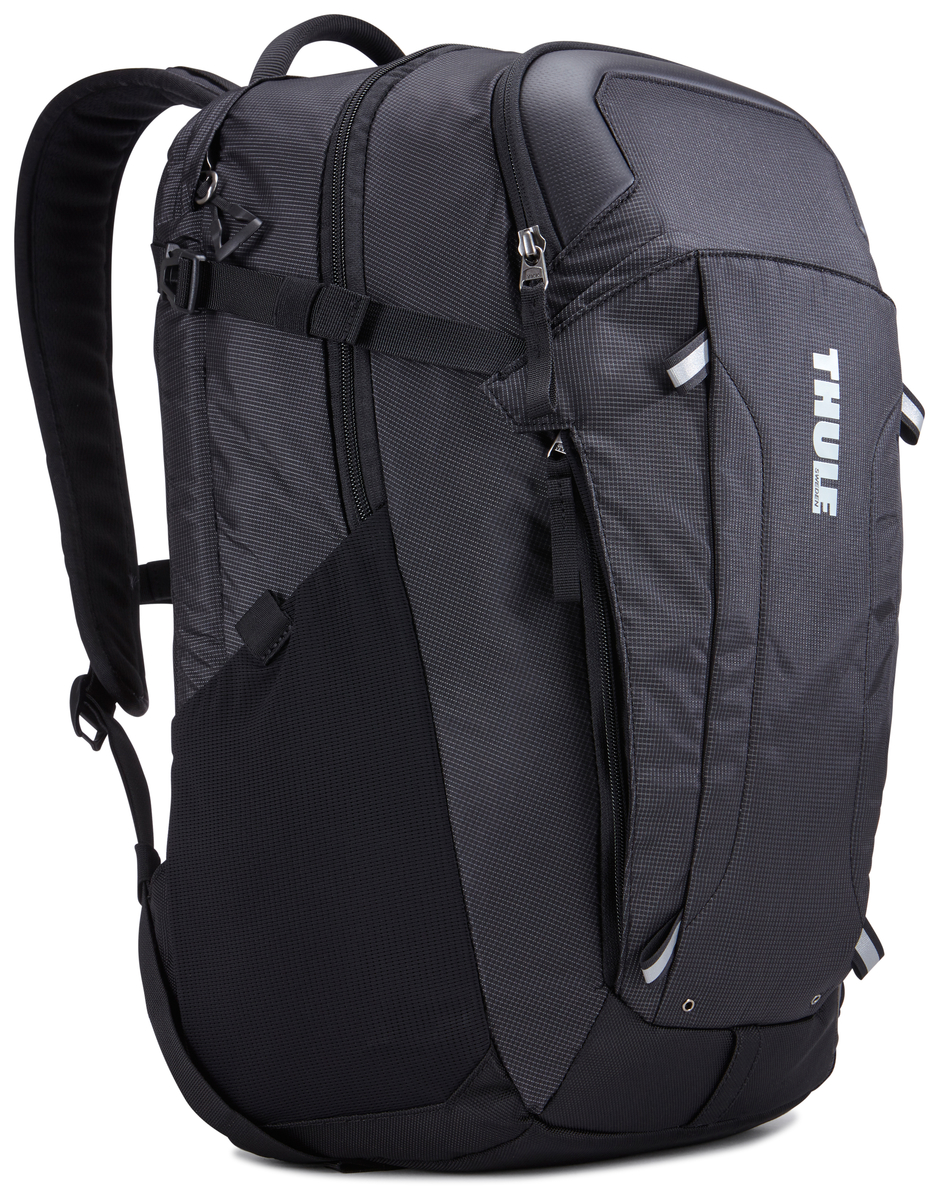 Рюкзак Thule EnRoute BLUR, цвет: черный, 24л3202889 Рюкзак Thule EnRoute BLUR, цвет: черный, 24л3202889Рюкзак Thule EnRoute Blur 2 - Рюкзак объемом 24 л создан для удобного хранения вещей и быстрого доступа к ним. Отличается использованием конструкции SafeEdge для защиты ноутбука. Вмещает MacBook Pro с диагональю экрана 15 или ноутбук с диагональю экрана 15,6 и дополнительно планшет Отделение для ноутбука с конструкцией SafeEdge и дополнительный чехол для планшета с мягкой подкладкой В ударопрочном отделении SafeZone для солнечных очков и хрупких вещей есть специальный карман для телефона Карман с регулируемым размером обеспечивает быстрый доступ к хранящимся в нем вещам В отделении для ноутбука также можно хранить питьевую систему (в комплект не входит) Большое основное отделение позволяет хранить ваше снаряжение отдельно от электроники Карман за передним клапаном для быстрого и удобного доступа Потайные крепления со светоотражающими деталями Панель-органайзер обеспечит надежное хранение и быстрый поиск мелких предметов. Выемки для вентиляции...