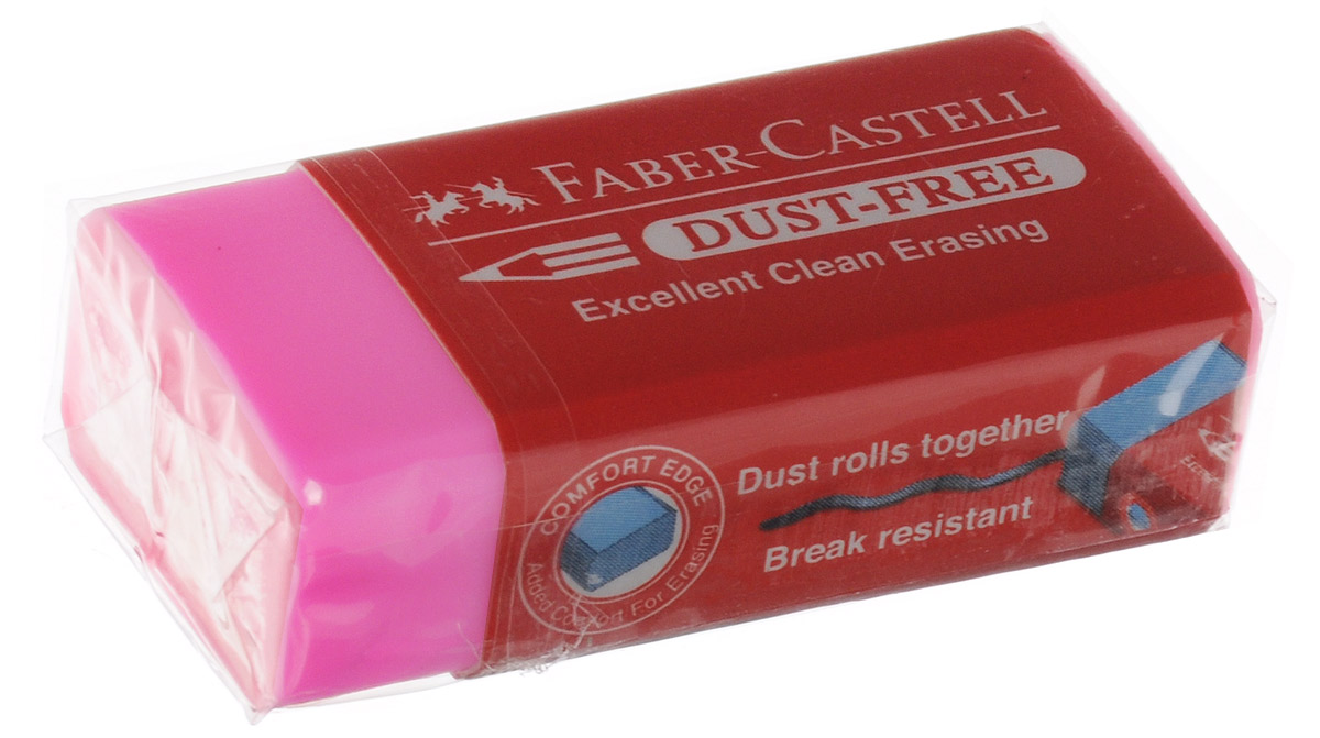 Faber-Castell Ластик Dust-Free цвет розовый187125_розовый Faber-Castell Ластик Dust-Free цвет розовый187125_розовыйЛастик Faber-Castell Dust-Free станет незаменимым аксессуаром на рабочем столе не только школьника или студента, но и офисного работника. Аккуратный и не оставляет грязных разводов. Кроме того высококачественный ластик не повреждает бумагу даже при многократном стирании.
