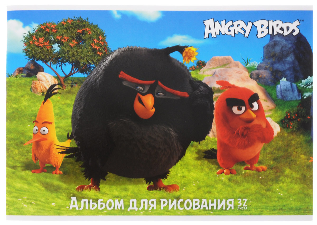 Hatber Альбом для рисования Angry Birds 32 листа 1531432А4В_15314 Hatber Альбом для рисования Angry Birds 32 листа 1531432А4В_15314Альбом для рисования Hatber Angry Birds непременно порадует маленького художника и вдохновит его на творчество. Альбом изготовлен из белоснежной бумаги с яркой обложкой из плотного картона, оформленной изображением героев популярной игры Angry Birds. Внутренний блок альбома состоит из 32 листов бумаги. Способ крепления - металлические скрепки. Высокое качество бумаги позволяет рисовать в альбоме карандашами, фломастерами, акварельными и гуашевыми красками.