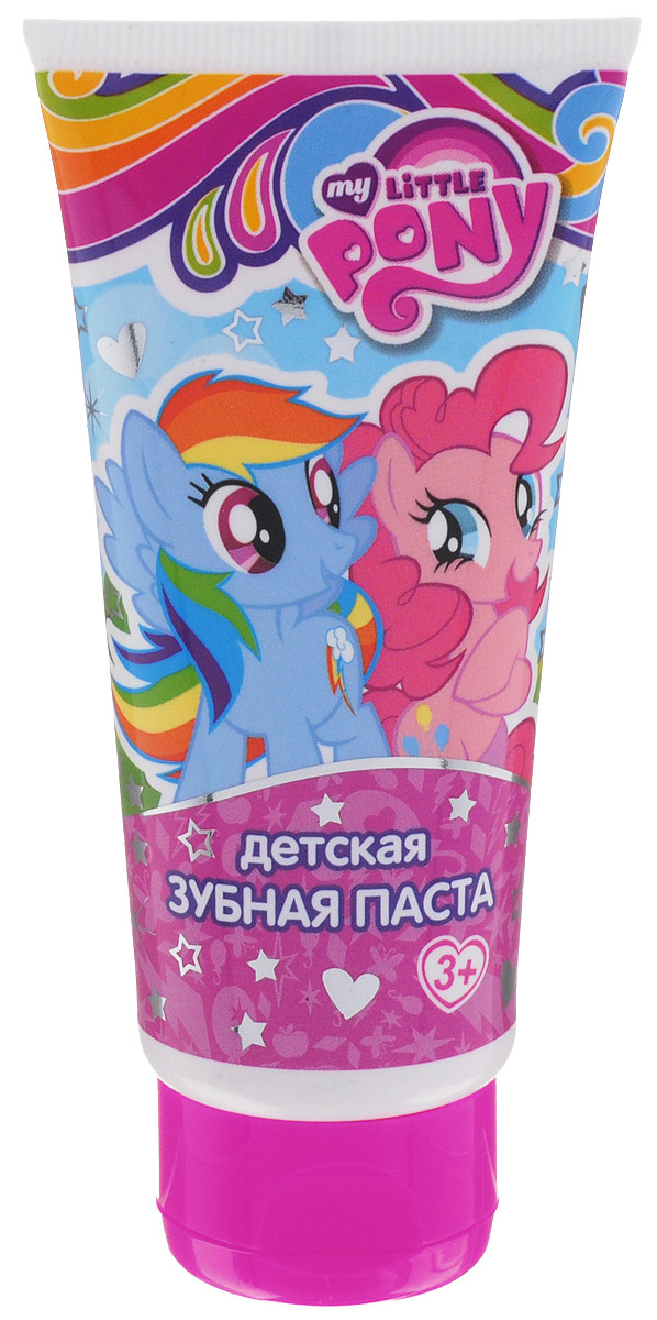 My Little Pony Зубная паста детская 65 мл31589 My Little Pony Зубная паста детская 65 мл31589Новый сюрприз от маленьких пони! Специально разработанная рецептура для детей от 3 лет и старше. Мягко очищает и освежает полость рта, эффективно защищает от кариеса, как молочные, так и постоянные зубы. Использовать под присмотром взрослых! Товар сертифицирован.