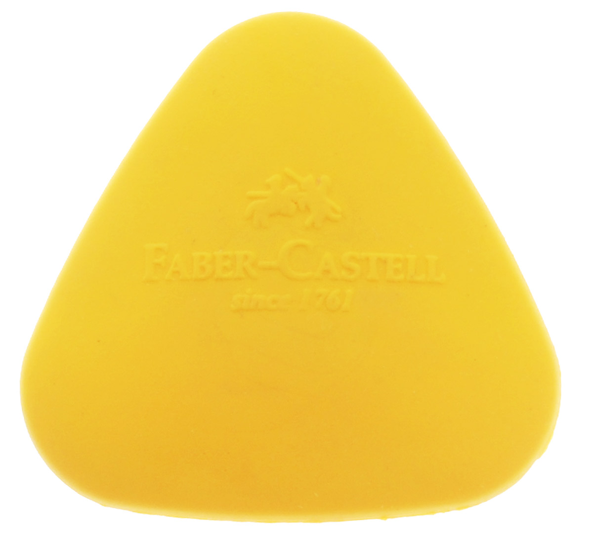 Faber-Castell Ластик формованный треугольный цвет желтый589024_желтый Faber-Castell Ластик формованный треугольный цвет желтый589024_желтыйЛастик Faber-Castell - незаменимый аксессуар на рабочем столе не только школьника или студента, но и офисного работника. Он легко и без следа удаляет надписи, сделанные карандашом. Ластик имеет форму треугольника и его очень удобно держать в руке.