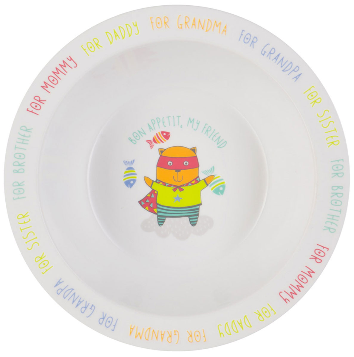 Happy Baby Тарелка детская Кот15016 NEW_киска Happy Baby Тарелка детская Кот15016 NEW_кискаТарелка детская Happy Baby Кот изготовлена из безопасного материала. Тарелочка, оформленная веселой картинкой, понравится и малышу, и родителям! Ребенок будет с удовольствием учиться кушать самостоятельно. Тарелочка подходит для горячей и холодной пищи. Яркий дизайн тарелки превращает процесс кормления в увлекательную игру. Можно использовать в СВЧ-печи и мыть в посудомоечной машине. Подходит для детей от 6 месяцев.
