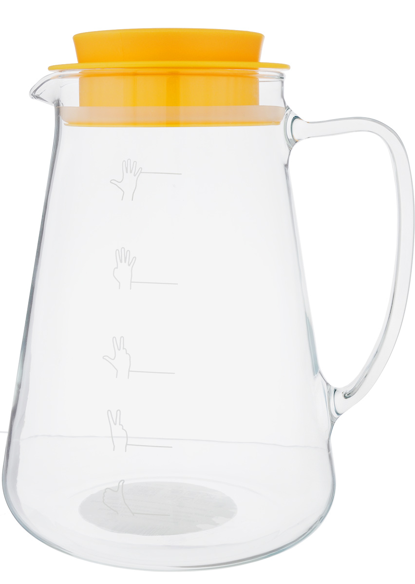 Кувшин для пива Tescoma My Drink, 2,5 л308810 Кувшин для пива Tescoma My Drink, 2,5 л308810Кувшин Tescoma My Drink, изготовленный из высококачественного термостойкого боросиликатного стекла, предназначен для разливного пива. Кувшин оснащен удобной ручкой, носиком для слива жидкости и плотно закрывающейся пластиковой крышкой с силиконовым уплотнителем. Во время переноса кувшина пиво не протекает и более длительное время сохраняет пену и аромат. Можно мыть в посудомоечной машине. Высота кувшина (без учета крышки): 22 см. Диаметр кувшина (по верхнему краю): 10 см. Диаметр основания: 16 см. Уважаемые клиенты! Обращаем ваше внимание на тот факт, что мерка на стенке кувшина носит ориентировочный характер и не откалибрована.