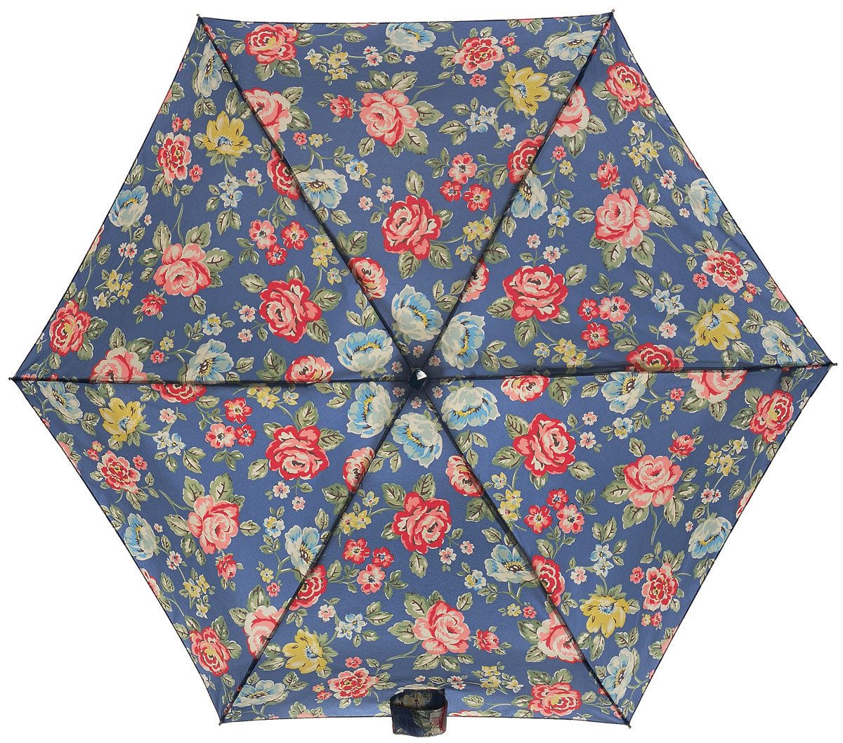 Зонт женский Fulton Cath Kidston, механический, 5 сложений, цвет: синий, мультиколор. L521-2947L521-2947 RainbowRose Зонт женский Fulton Cath Kidston, механический, 5 сложений, цвет: синий, мультиколор. L521-2947L521-2947 RainbowRoseКомпактный женский зонт Fulton выполнен из металла и пластика. Каркас зонта выполнен из шести спиц на прочном алюминиевом стержне. Купол зонта изготовлен из прочного полиэстера. Закрытый купол застегивается на хлястик с липучкой. Практичная рукоятка закругленной формы разработана с учетом требований эргономики и выполнена из натурального дерева. Зонт складывается и раскладывается механическим способом. Зонт дополнен легким плоским чехлом. Такая модель не только надежно защитит от дождя, но и станет стильным аксессуаром.