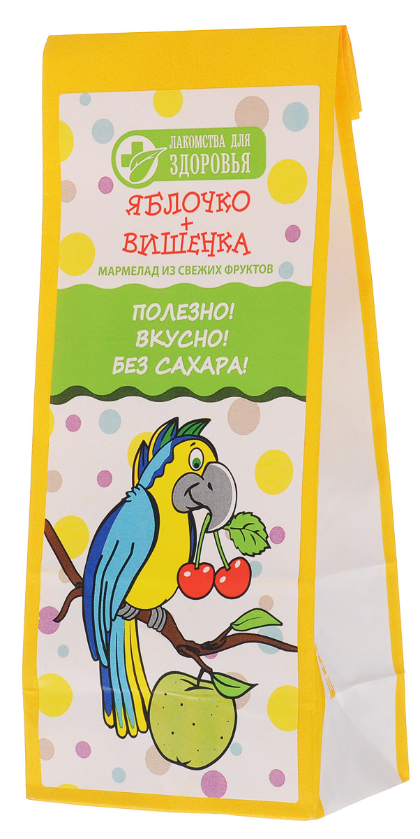 Лакомства для здоровья Яблочко+Вишенка мармелад желейный, 55 гМН73.55 Лакомства для здоровья Яблочко+Вишенка мармелад желейный, 55 гМН73.55Лакомства для здоровья - полезная альтернатива обычным сладостям! Мармелад Яблочко+Вишенка произведен по специальной технологии, позволяющей сохранить все полезные свойства используемых ингредиентов. Натуральный состав, богатый витаминами и растительной клетчаткой без искусственных консервантов, вкусовых добавок и красителей послужит отличным лакомством для вас и ваших детей. Также продукт не содержит сахара.