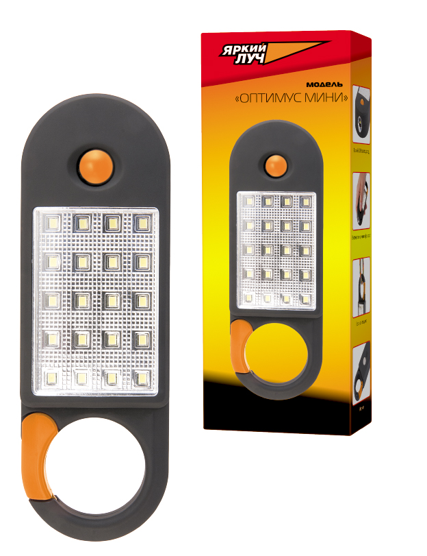 Фонарь ручной Яркий Луч Оптимус-mini4606400105381 Фонарь ручной Яркий Луч Оптимус-mini4606400105381Два режима работы. Прожектор: 0.5 Вт светодиод обеспечит направленным светом дальнего действия, время работы – до 12 часов. Кемпинг: 20 светодиодов – рассеянный свет для местного освещения, время работы – до 8 часов. Встроенный магнит позволит закрепить фонарь на металлической поверхности. Удобный карабин для подвешивания. Элементы питания: 3 х ААА (R03), в комплект не входят.