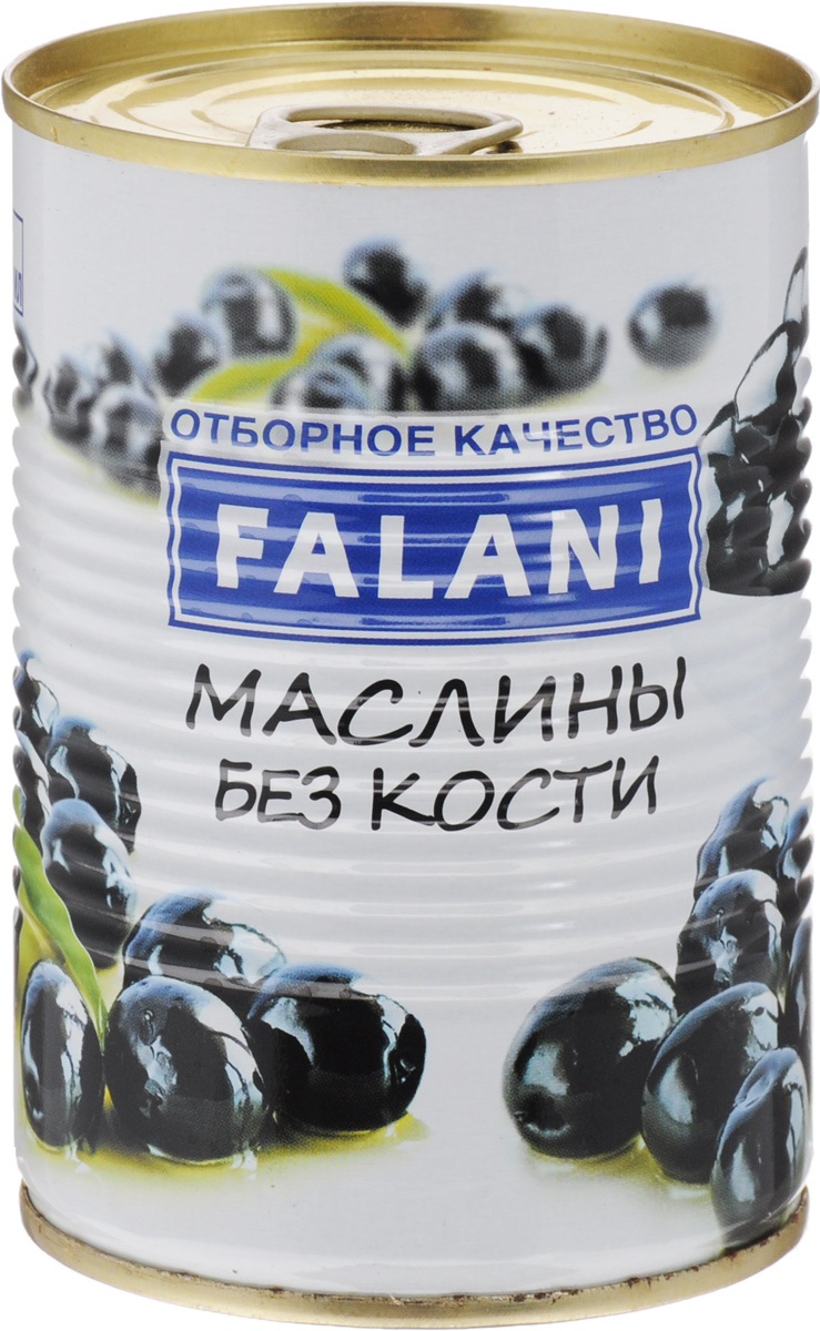 FALANI маслины отборные крупные без косточки, 390 г4002442809384 FALANI маслины отборные крупные без косточки, 390 г4002442809384Маслины без косточек FALANI из Испании отлично подойдут для украшения ваших блюд. С их помощью удастся оригинально оформить супы, рыбные закуски, салаты, овощи, тарталетки или канапе.