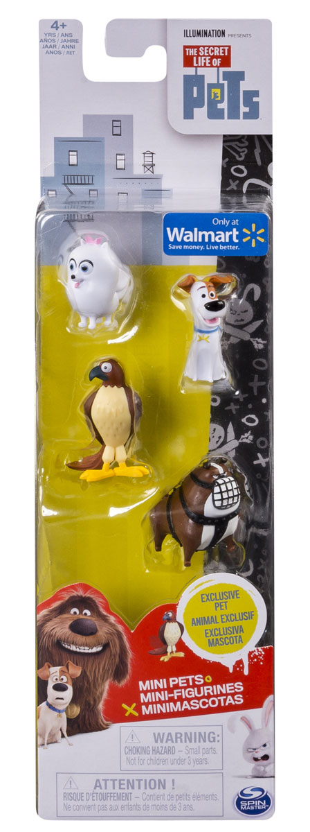 Secret Life of Pets Набор мини-фигурок 4 шт72818 Secret Life of Pets Набор мини-фигурок 4 шт72818Мини-фигурки Secret Life of Pets - игрушки по мотивам анимационного фильма Тайная жизнь домашних животных. Он повествует о жизни обыкновенных кошек и собак, которые живут на Манхэттене вместе со своими хозяевами. Их спокойная размеренная жизнь в одночасье переворачивается, когда в их компании появляется дворняга Дюк, а затем они узнают о готовящемся на них нападении со стороны брошенных животных. Набор фигурок - отличное приобретение для поклонников и коллекционеров. В комплект входят четыре фигурки - ястреб Тиберей, вредный мопс, преданный терьер Макс и очаровательная девочка-шпиц Гиджет. Каждая фигурка прекрасно детализирована, аккуратно прокрашена, персонажи выглядят совсем как на экране. У фигурок забавные позы и выражения мордочек, как нельзя точно отражающие характер персонажей. Соберите целую коллекцию героев Тайной жизни домашних животных.