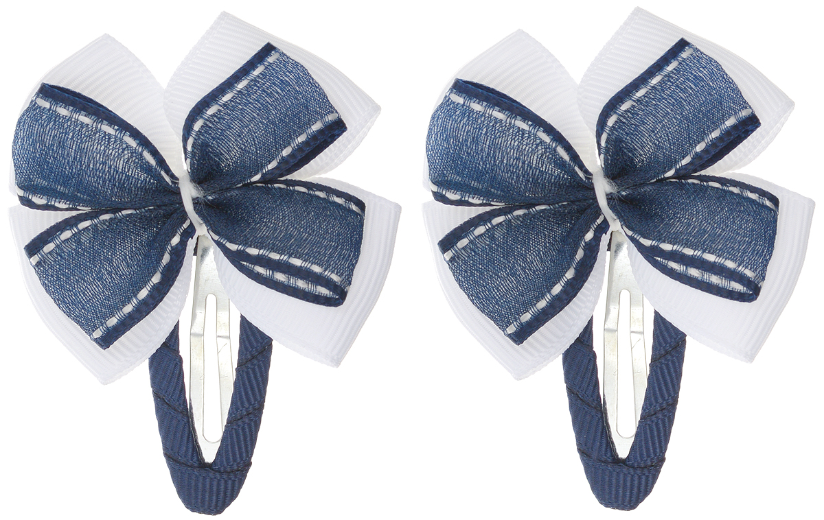 Babys Joy Заколка для волос цвет синий белый 2 шт AL 995AL 995 Babys Joy Заколка для волос цвет синий белый 2 шт AL 995AL 995Заколка для волос Babys Joy выполнена в виде бантика из текстильного материала, основание заколки металлическое. Заколка для волос подчеркнет красоту прически вашей маленькой модницы. В набор входят две заколки.