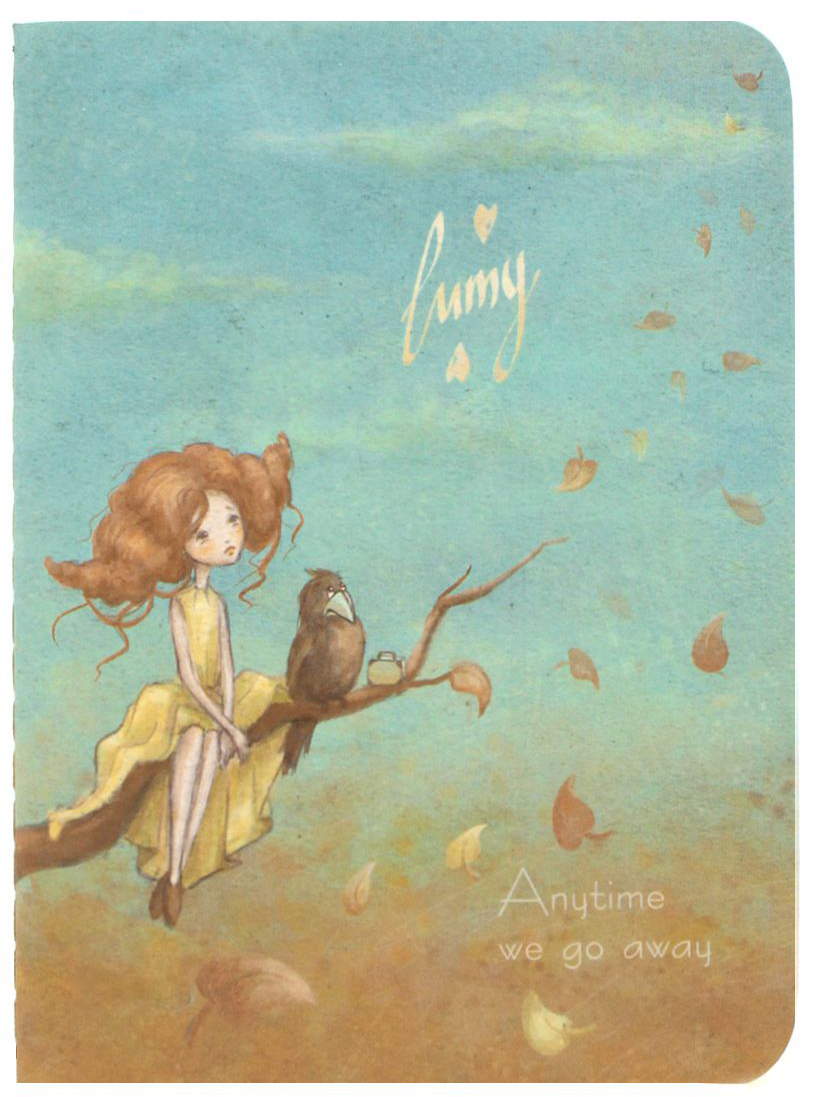 Lumy Блокнот Anytime We Go AwayLAA-NB01 Lumy Блокнот Anytime We Go AwayLAA-NB01Компактный блокнот Lumy Anytime We Go Away без труда поместится даже в карман и всегда будет под рукой. Нелинованный блокнот подойдет не только для записей и пометок, но и для создания набросков и даже небольших рисунков, а желтоватые странички придадут рисункам благородный винтажный вид. Блокнот имеет гибкую обложку, которая украшена изображением девочки на дереве. Практичный блокнот в обложке с милым рисунком поднимет настроение и понравится всем любителям оригинальных вещей.