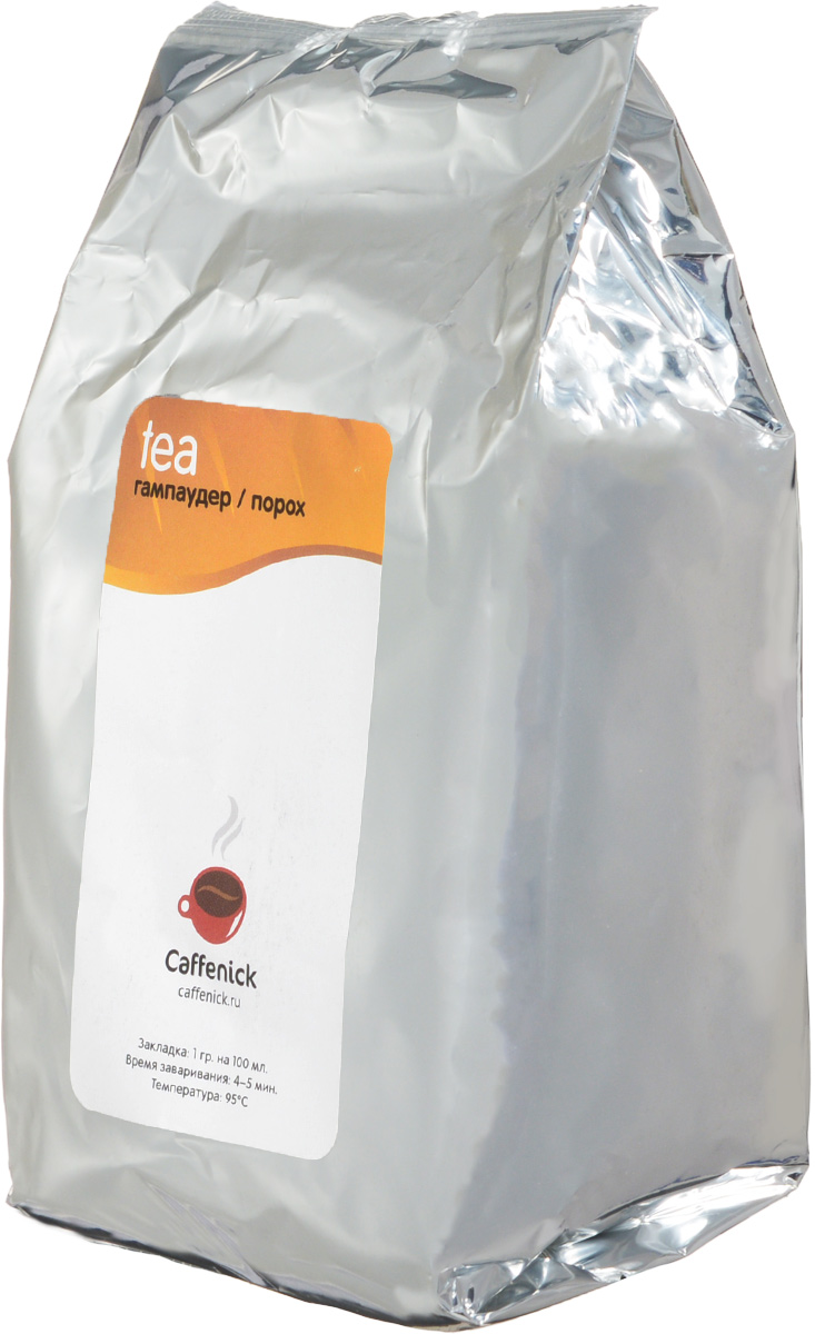 Caffenick Порох зеленый листовой чай, 500 г4610001573111 Caffenick Порох зеленый листовой чай, 500 г4610001573111Зеленый чай из провинции Чжецзянь. Цвет настоя получается светло-желтый, прозрачный, как будто хрустальный. Заваривается до 3 раз.
