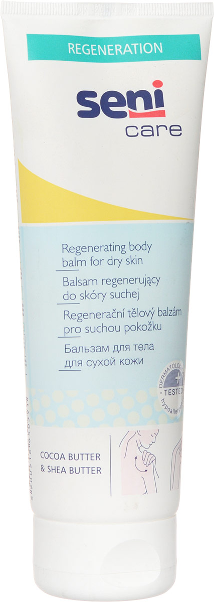 Seni Care Бальзам для тела, для сухой кожи, 250 млSE-231-T250-211 Seni Care Бальзам для тела, для сухой кожи, 250 млSE-231-T250-211Бальзам для тела Seni Care оказывает на кожу успокаивающее действие, уменьшает шероховатость, устраняет чрезмерное шелушение и оказывает регенерирующее действие. Кожа становится более мягкой и эластичной, имеет приятный запах. Способ применения: нанести легкими массирующими движениями на предварительно очищенную кожу. Характеристики: Объем: 250 мл. Размер упаковки: 4,8 см х 7,3 см х 19,8 см. Артикул: SE-231-T250-211. Товар сертифицирован.