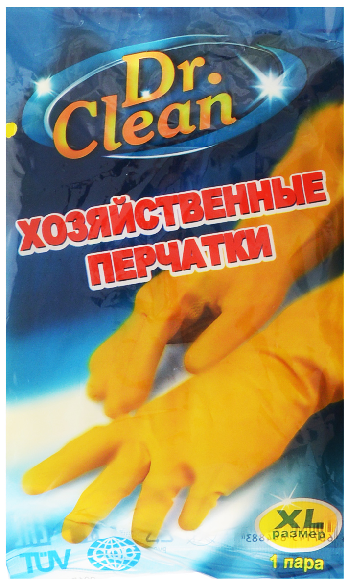 Перчатки хозяйственные Dr. Clean, цвет: желтый. Размер XL44883 Перчатки хозяйственные Dr. Clean, цвет: желтый. Размер XL44883Универсальные перчатки Dr. Clean произведены из высококачественного латекса, бесшовные, с рифленой поверхностью рабочих частей, которая позволяет удерживать мокрые предметы. Перчатки подходят для различных видов домашних работ. Перчатки эластичны, хорошо облегают руку.