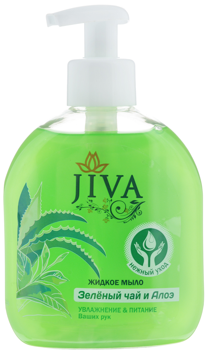 Мыло жидкое JIVA Зелёный Чай и Алое, 300 мл с дозатором44593/5-0531 Мыло жидкое JIVA Зелёный Чай и Алое, 300 мл с дозатором44593/5-0531Эффективно очищает. Смягчает и питает. Увлажняет. Гипоаллергенная парфюмерная композиция.Яркий аромат.