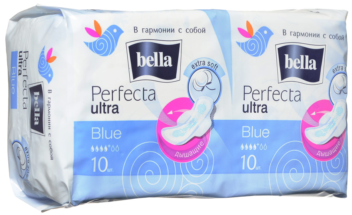 Bella Прокладки супертонкие Perfecta Ultra Blue 2x10 шт в упаковкеBE-013-RW20-139 Bella Прокладки супертонкие Perfecta Ultra Blue 2x10 шт в упаковкеBE-013-RW20-139Bella Perfecta Ultra Blue Супертонкая толщиной всего 2мм прокладкa, абсолютно незаметнa даже под облегающей одеждой. Покрыта тонким и мягким нетканым материалом, который надёжно защищает кожу от возможного раздражения. Исключительный комфорт обеспечивает использование паропропускающего защитного ламината - кожа дышит! Специальная система SEP надежно защищает от протеканий.