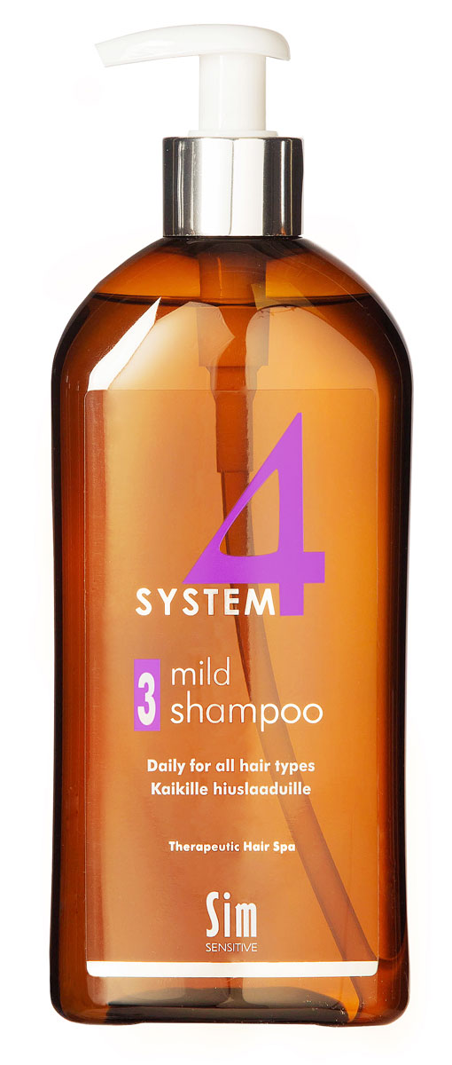 SIM SENSITIVE Терапевтический шампунь №3 SYSTEM 4 Mild Climbazole Shampoo 3 , 500 мл5313 SIM SENSITIVE Терапевтический шампунь №3 SYSTEM 4 Mild Climbazole Shampoo 3 , 500 мл5313КАК РАБОТАЕТ: шампунь рекомендуется для чувствительной кожи головы. Сали- циловая кислота мягко очищает, климбазол и пироктон оламин восстанавливают микрофлору кожи головы. Гидрогенол снимает раздражение, увлажняет и защищает волосы от воздействия уль- трафиолетовых лучей. Ментол и розмарин способствуют улучше- нию питания волосяного фолликула за счет своих стимулирующих и дезинфицирующих свойств. рН-4,7. Успокаивает кожу головы после окрашивания. БОРЕТСЯ С: раздражениемкожи головы и с элементами перхоти с чувствительностью кожи головы рецедивами после курса лечения волос и кожи головы