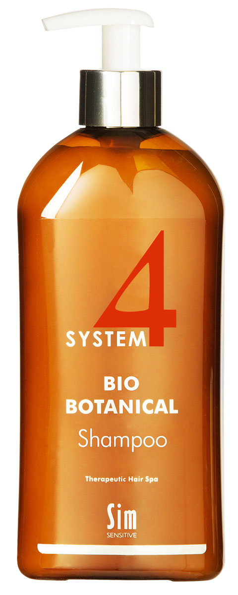 SIM SENSITIVE Био Ботанический Шампунь SYSTEM 4 Bio Botanical Shampoo, 500 мл5325 SIM SENSITIVE Био Ботанический Шампунь SYSTEM 4 Bio Botanical Shampoo, 500 мл5325КАК РАБОТАЕТ: салициловая кислота эффективно очищает кожу головы, а многочисленные растительные экстракты (репейника, настурции, крапивы, розмарина и др.) беспрепятственно проникают напрямую к ослабленным волосяным луковицам, «пробуждая» их ото сна. Кас- торовое и масло чайного дерева ухаживают за стержнем волоса. БОРЕТСЯ С: выпадением/редением волос, воспалениями кожи головы ослабленным кровообращением кожи головы, недостатком питания волосяных луковиц