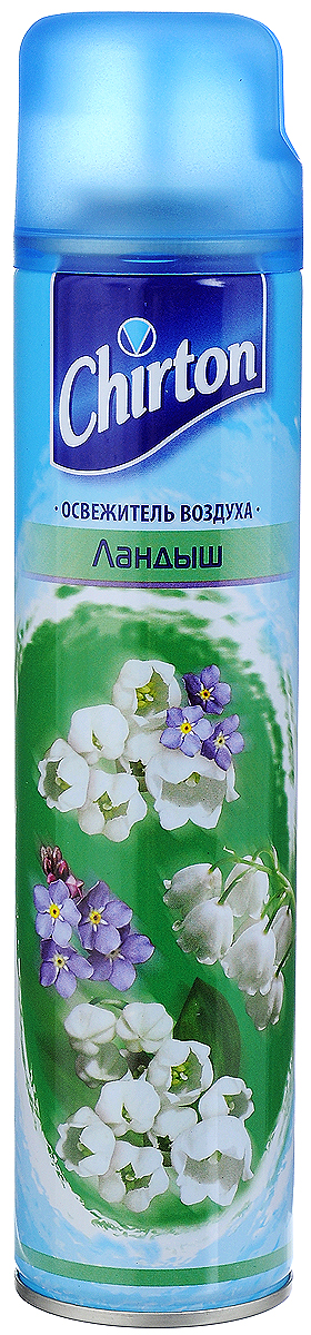 Освежитель воздуха Chirton Ландыш, 300 мл30457 Освежитель воздуха Chirton Ландыш, 300 мл30457Освежитель воздуха Chirton Ландыш предназначен для устранения неприятных запахов в различных помещениях. Он обладает длительным действием, надолго наполняя ваш дом благоухающим ароматами. Состав: =30% алифатические углеводороды (бутан, изобутан, пропан), >30% вода. Товар сертифицирован.