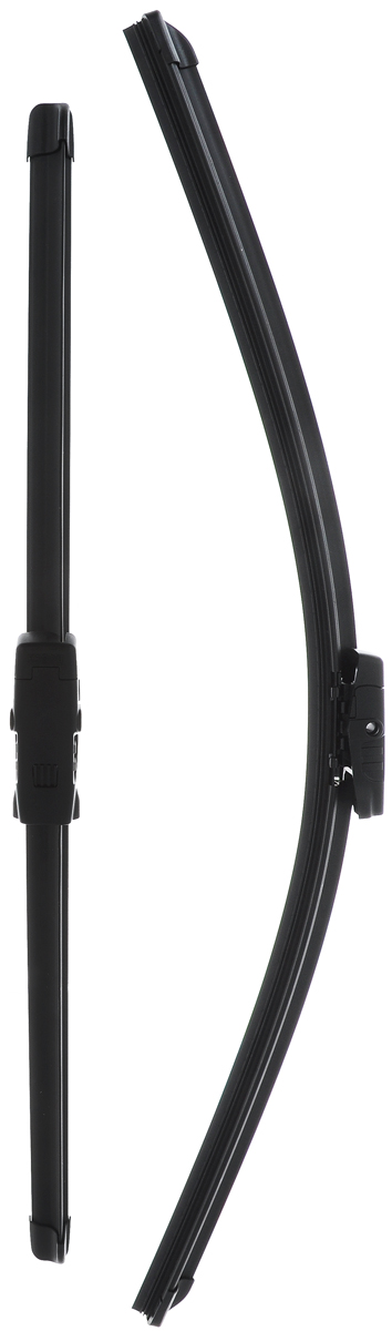 Щетка стеклоочистителя Bosch AM460S, бескаркасная, со спойлером, длина 53/45 см, 2 шт3397007460 Щетка стеклоочистителя Bosch AM460S, бескаркасная, со спойлером, длина 53/45 см, 2 шт3397007460Комплект Bosch AM460S состоит из двух бескаркасных щеток разного размера. Щетки выполнены по современной технологии из высококачественных материалов и предназначены для установки на переднее стекло автомобиля. Отличаются высоким качеством исполнения и оптимально подходят для замены оригинальных щеток, установленных на конвейере. Обеспечивают качественную очистку стекла в любую погоду. AEROTWIN - серия бескаркасных щеток компании Bosch. Щетки имеют встроенный аэродинамический спойлер, что делает их эффективными на высоких скоростях, и изготавливаются из многокомпонентной резины с применением натурального каучука. Комплектация: 2 шт.