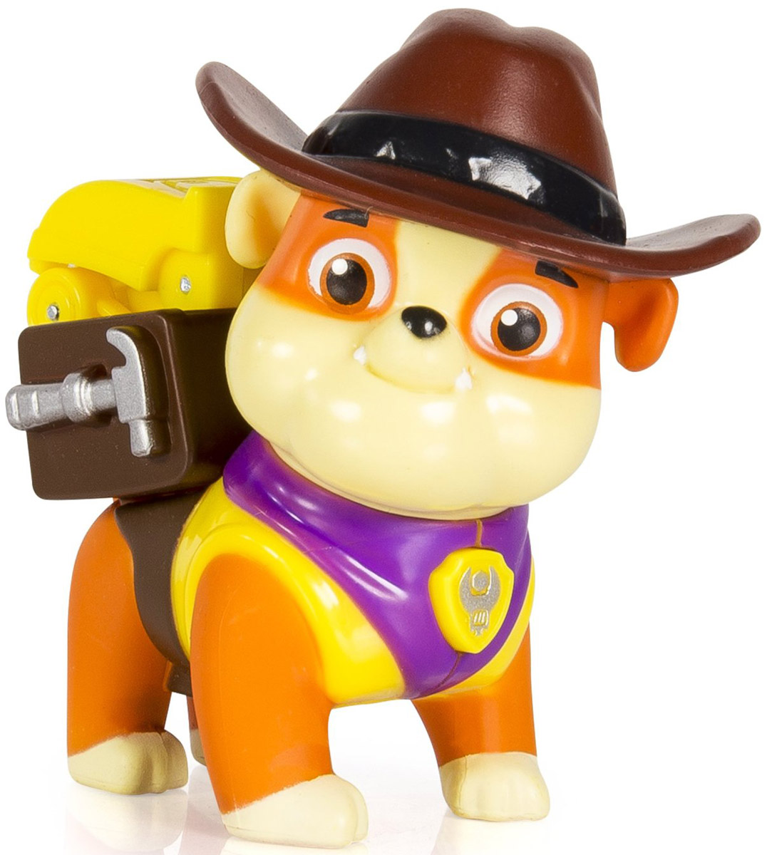 Paw Patrol Фигурка Cowboy Rubble16655_20070720_Rubble Cowboy Paw Patrol Фигурка Cowboy Rubble16655_20070720_Rubble CowboyФигурка Paw Patrol Cowboy Rubble в ковбойской шляпе для маленьких поклонников мультсериала Щенячий патруль. Фигурка выполнена из прочного высококачественного пластика. При нажатии на кнопку, расположенную на груди, из рюкзака выскакивает ковш. Ваш малыш сможет часами играть с этой очаровательной фигуркой, разыгрывая сценки из мультфильма, или придумывая собственные истории.