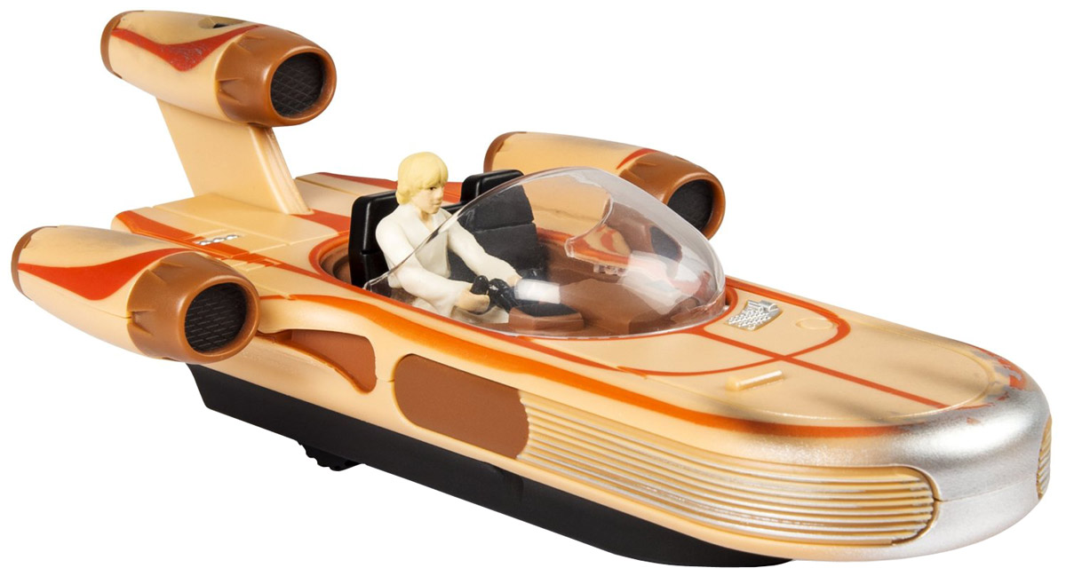 Star Wars Игрушка на радиоуправлении X-34 Land Speeder44546_20070044_бежевый Star Wars Игрушка на радиоуправлении X-34 Land Speeder44546_20070044_бежевыйИгрушка на радиоуправлении Star Wars X-34 Land Speeder непременно порадует юного поклонника всеми любимой саги Звездные войны. Игрушка выполнена в форме транспортного средства Люка Скайуокера. Игрушка управляется с помощью пульта управления. Возможные движения: влево, вправо, вперед и назад. Звуковые эффекты будут активизироваться по мере движения игрушки. Для работы игрушки необходимо купить 3 батарейки напряжением 1,5V типа ААА (не входят в комплект). Для работы пульта управления необходимо купить 3 батарейки напряжением 1,5V типа ААА (не входят в комплект).