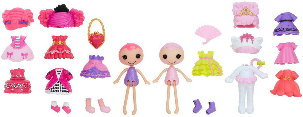 Lalaloopsy Мини-куклы с аксессуарами Confetti Carnivale & Jewel Sparkles539643_Confetti и Jewel Lalaloopsy Мини-куклы с аксессуарами Confetti Carnivale & Jewel Sparkles539643_Confetti и JewelМини-куклы с аксессуарами Lalaloopsy Confetti Carnivale & Jewel Sparkles обязательно привлечет внимание всех любительниц замечательных маленьких куколок. С помощью этого набора можно менять облик любимых куколок, создавать его по своему усмотрению, меняя не только одежду, обувь и аксессуары, но и прически! В комплект набора входят две куколки и множество разнообразных аксессуаров - наряды, прически, несколько пар обуви и другие забавные и симпатичные мелочи для создания уникального образа вашей любимой куклы. Набор выполнен из качественных и безопасных материалов. Создавайте яркие неповторимые образы любимых кукол, фантазируйте, развивайте воображение, играйте!
