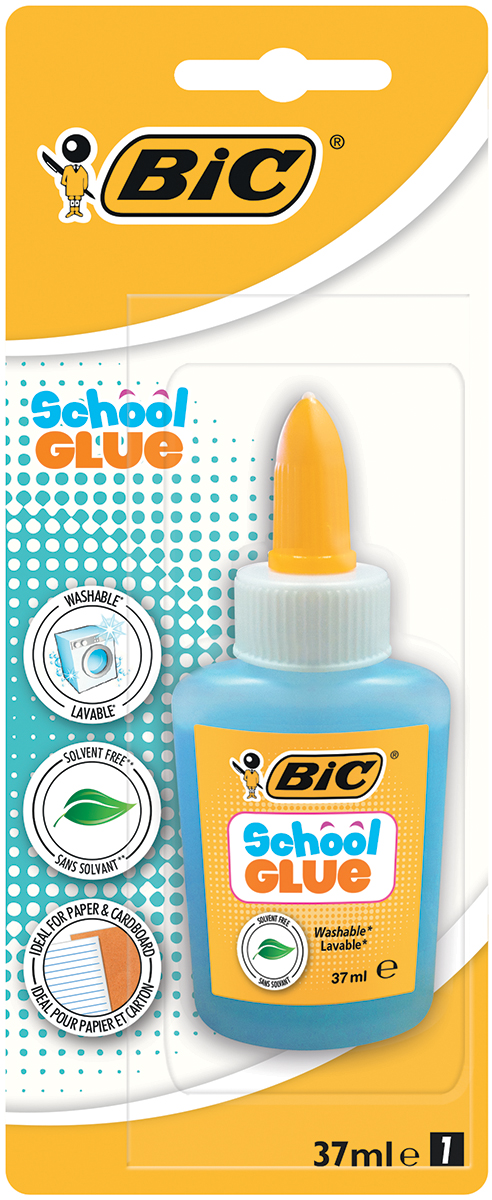 Bic Клей для бумаги и картона Школьный 37 млB9212852 Bic Клей для бумаги и картона Школьный 37 млB9212852Оттеночный клей Bic Школьный с удобным аппликатором для точечного нанесения идеально подходит для бумаги и картона. В основе клея - вода, благодаря чему он легко смывается с большинства материалов. Объем: 37 мл.