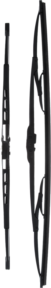 Щетка стеклоочистителя Bosch 531, каркасная, длина 45/53 см, 2 шт3397118402 Щетка стеклоочистителя Bosch 531, каркасная, длина 45/53 см, 2 шт3397118402Комплект Bosch 531 состоит из двух щеток разной длины, выполненных по современной технологии из высококачественных материалов. Они обеспечивает идеальную очистку стекла в любую погоду. TWIN - серия классических каркасных щеток от компании Bosch. Эти щетки имеют полностью металлический каркас с двойной защитой от коррозии и сверхточный профиль резинового элемента с двумя чистящими кромками. Комплектация: 2 шт. Длина щеток: 45 см; 53 см.
