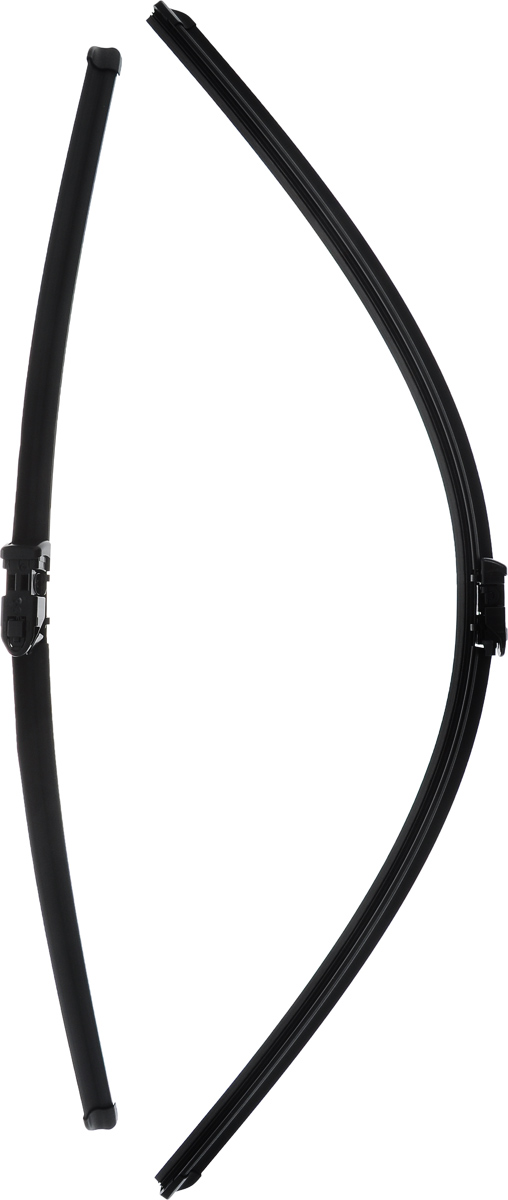 Щетка стеклоочистителя Bosch A501S, бескаркасная, со спойлером, длина 80/68 см, 2 шт3397007501 Щетка стеклоочистителя Bosch A501S, бескаркасная, со спойлером, длина 80/68 см, 2 шт3397007501Комплект Bosch A501S состоит из двух бескаркасных щеток разного размера. Щетки выполнены по современной технологии из высококачественных материалов и предназначены для установки на переднее стекло автомобиля. Отличаются высоким качеством исполнения и оптимально подходят для замены оригинальных щеток, установленных на конвейере. Обеспечивают качественную очистку стекла в любую погоду. Быстрый монтаж, благодаря предварительно установленному оригинальному адаптеру. Комплектация: 2 шт. AEROTWIN - серия бескаркасных щеток компании Bosch. Щетки имеют встроенный аэродинамический спойлер, что делает их эффективными на высоких скоростях, и изготавливаются из многокомпонентной резины с применением натурального каучука.