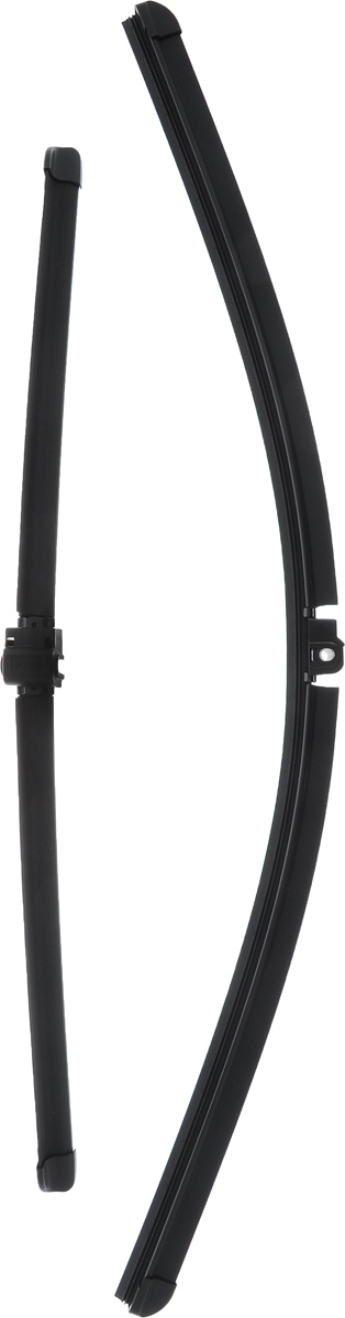 Щетка стеклоочистителя Bosch A072S, бескаркасная, со спойлером, длина 60/47,5 см, 2 шт3397007072 Щетка стеклоочистителя Bosch A072S, бескаркасная, со спойлером, длина 60/47,5 см, 2 шт3397007072Комплект Bosch A072S состоит из двух бескаркасных щеток разного размера. Щетки выполнены по современной технологии из высококачественных материалов и предназначены для установки на переднее стекло автомобиля. Отличаются высоким качеством исполнения и оптимально подходят для замены оригинальных щеток, установленных на конвейере. Обеспечивают качественную очистку стекла в любую погоду. Быстрый монтаж, благодаря предварительно установленному оригинальному адаптеру. Комплектация: 2 шт. AEROTWIN - серия бескаркасных щеток компании Bosch. Щетки имеют встроенный аэродинамический спойлер, что делает их эффективными на высоких скоростях, и изготавливаются из многокомпонентной резины с применением натурального каучука.
