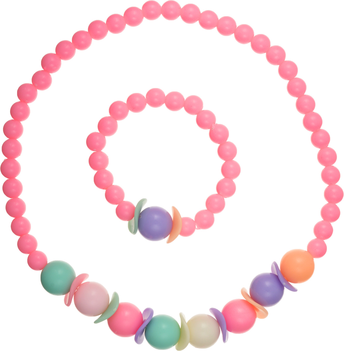 Babys Joy Набор украшений для волос цвет розовый 2 штAL 737_розовый Babys Joy Набор украшений для волос цвет розовый 2 штAL 737_розовыйНабор украшений для волос Babys Joy включает в себя два аксессуара, выполненных из пластиковых шариков, нанизанных на тонкую эластичную нить, - резинку и украшение на голову. Резинка позволит убрать волосы, а украшение на голову добавит романтизма. Такие украшения для волос подчеркнут уникальность и станут прекрасным дополнением к вашему неповторимому стилю. Аксессуары можно также носить как браслет и бусы.