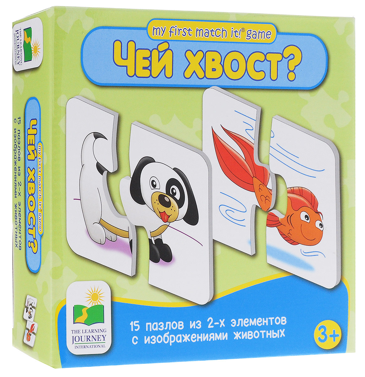Learning Journey Пазл для малышей Чей хвост? 15 в 1115251 Learning Journey Пазл для малышей Чей хвост? 15 в 1115251Удивительный пазл для малышей Learning Journey Чей хвост? - отличный развивающий подарок вашему малышу! Теперь развиваться будет легко и весело! Собрав этот пазл, включающий в себя 30 элементов, вы получите 15 картинок с изображением различных видов животных. На одной половинке пазла изображено животное, на другой - его хвост. Малышу нужно правильно совместить две половинки, чтобы получилось целое изображение зверюшки. Пазл научит ребенка усидчивости, умению доводить начатое дело до конца, поможет развить внимание, память, образное и логическое мышления, сенсорно- моторную координацию движения рук. Крупная и яркая форма собираемых элементов картинки способствуют развитию мелкой моторики, которая напрямую влияет на развитие речи и интеллектуальных способностей. В дальнейшем хорошая координация движений рук поможет ребенку легко овладеть письмом.