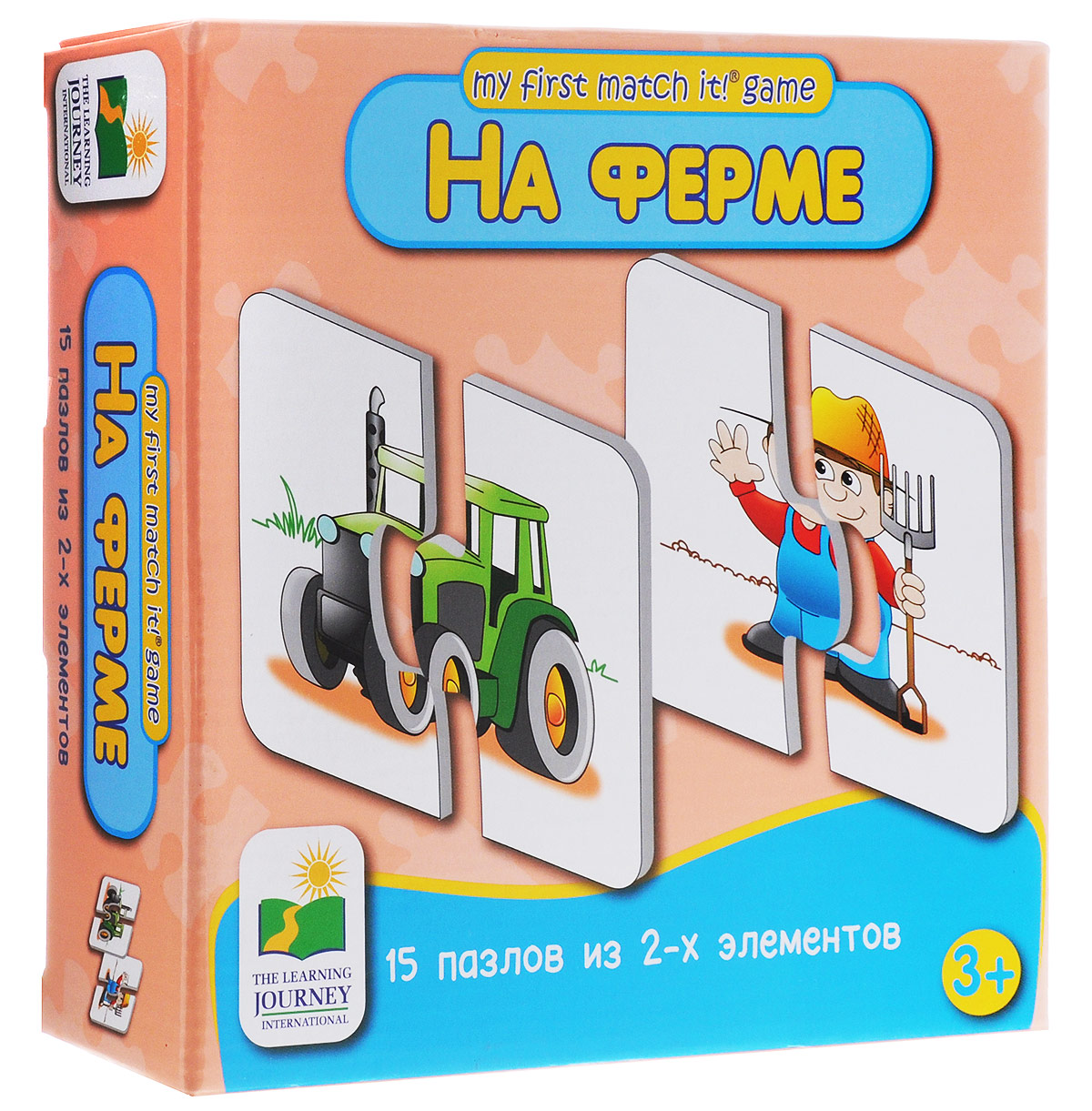 Learning Journey Пазл для малышей На ферме 15 в 1115282 Learning Journey Пазл для малышей На ферме 15 в 1115282Пазл для малышей Learning Journey На ферме - замечательный развивающий подарок вашему малышу! Теперь развиваться будет легко и весело! Яркий, красочный пазл позволит малышу самостоятельно составить картинки. Собрав этот пазл, включающий в себя 30 элементов, вы получите 15 картинок с различными изображениями. Пазл научит ребенка усидчивости, умению доводить начатое дело до конца, поможет развить внимание, память, образное и логическое мышления, сенсорно-моторную координацию движения рук. Крупная и яркая форма собираемых элементов картинки способствуют развитию мелкой моторики, которая напрямую влияет на развитие речи и интеллектуальных способностей. В дальнейшем хорошая координация движений рук поможет ребенку легко овладеть письмом.