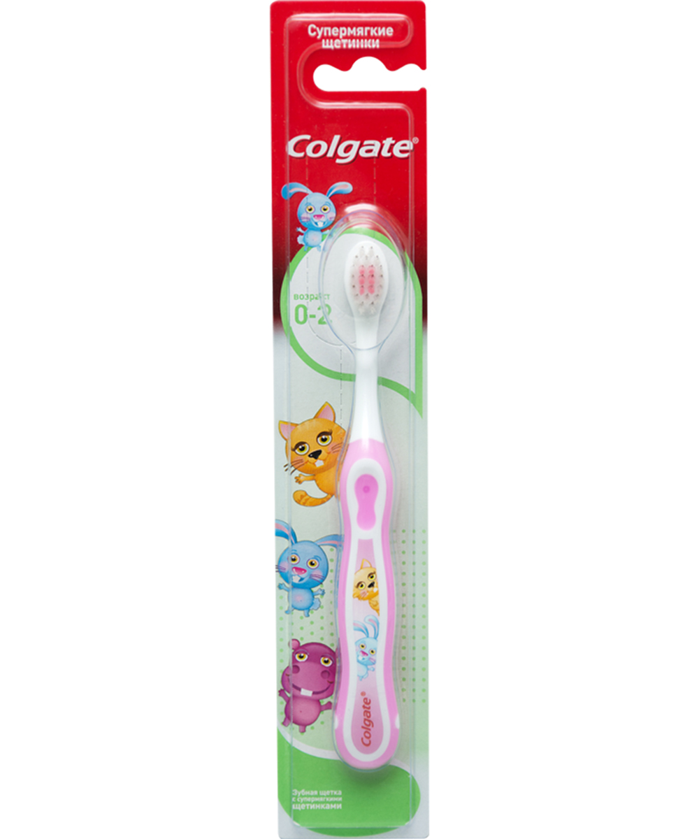 Colgate Зубная щетка детcкая Smiles, от 0 до 2 лет, супермягкаяFCN20584 Colgate Зубная щетка детcкая Smiles, от 0 до 2 лет, супермягкаяFCN20584Детская зубная щетка Colgate Smiles идеально подходит для развития навыков гигиены полости рта, а благодаря яркому, привлекательному дизайну зубной щетки ежедневная чистка зубов станет удовольствием для вашего ребенка. Специально разработанная ручка удобно располагается в деткой ладошке.