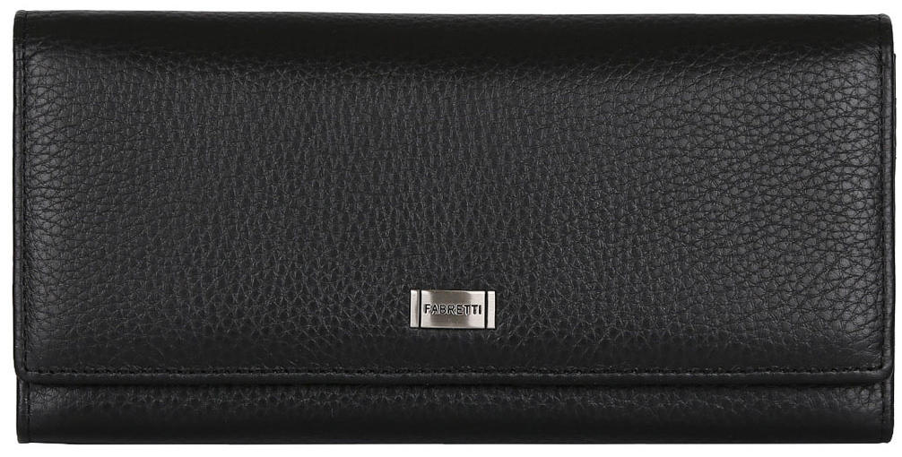 Кошелек женский Fabretti, цвет: черный. 7206272062-black Кошелек женский Fabretti, цвет: черный. 7206272062-blackКошелек женский Fabretti выполнен из натуральной кожи. Внутри три отделения для купюр, дополнительный карман и 6 держателей для кредитных и дисконтных карт, закрывается клапаном на кнопке. Отделение для мелочи закрывается рамочным замком.