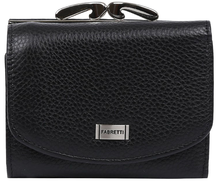 Кошелек женский Fabretti 42020-black42020-black Кошелек женский Fabretti 42020-black42020-blackУдобный и яркий женский кошелек от итальянского бренда Fabretti выполнен из натуральной кожи, которая имеет мягкую и приятную фактуру. Фурнитура выполненная под серебро и классический черный цвет делают дизайн утонченным и изысканным. Внутри имеется три вместительных отделения для купюр, одно из которых закрывается на молнию. Вы сможете с легкостью разместить свои кредитные и дисконтные карточки с помощью 5 отделов, а также всегда носить с собой любимую фотографию. На тыльной стороне изделия дизайнеры расположили вместительный карман для мелочи, который закрывается на изящный рамочный замок.