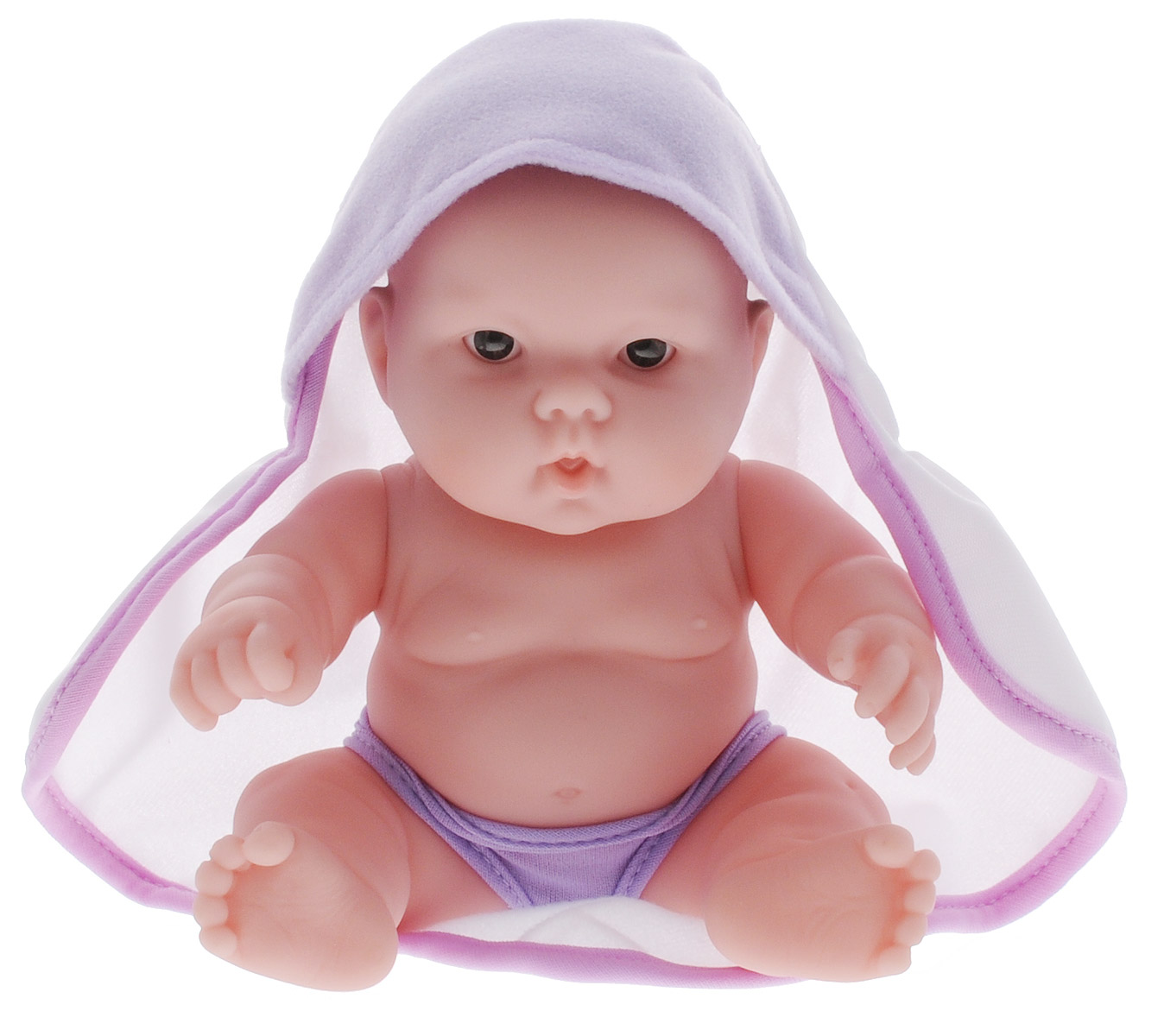 JC Toys Пупс16822 JC Toys Пупс16822Пупс от компании JC Toys непременно приведет в восторг вашу дочурку. Пупс выполнен из высококачественного безопасного пластика. Симпатичный пупс одет в фиолетовые трусики и накидку с капюшоном. Руки, ноги и голова куклы подвижны, что позволяет придавать ей разнообразные позы. Игры с куклой способствуют эмоциональному развитию, помогают формировать воображение и художественный вкус, а также разовьют в вашей малышке чувство ответственности и заботы. Великолепное качество исполнения делают этот набор чудесным подарком к любому празднику.