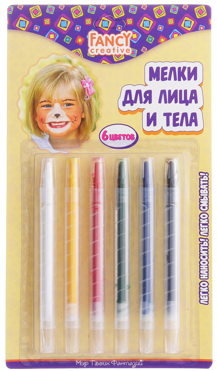 Action! Набор мелков для лица и тела Fancy 6 штFD020200 Action! Набор мелков для лица и тела Fancy 6 штFD020200Набор мелков для лица и тела Fancy непременно понравится вашему малышу и станет для него любимым развлечением в кругу друзей. В набор входят шесть ярких цветов (белый, желтый, красный, зеленый, синий, черный). Они легко наносятся и смываются. Мелки помогут украсить лицо и тело различными рисунками, идеально подойдут для грима на новогодний утренник, карнавал или любой другой детский праздник. Порадуйте вашего ребенка таким замечательным подарком! Уважаемые клиенты! Обращаем ваше внимание на возможные изменения в дизайне упаковки. Качественные характеристики товара остаются неизменными. Поставка осуществляется в зависимости от наличия на складе.