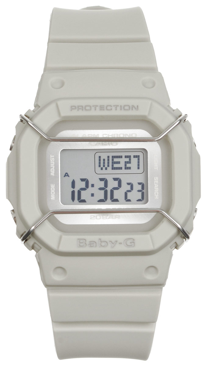 Часы наручные Casio Baby-G, цвет: светло-серый. BGD-501UM-8EBGD-501UM-8E Часы наручные Casio Baby-G, цвет: светло-серый. BGD-501UM-8EBGD-501UM-8EМногофункциональные часы Casio Baby-G, выполнены из минерального стекла и полимерного материала. Часы оформлены символикой бренда. Электронные часы имеют степень влагозащиты равную 20 BAR. Браслет часов оснащен застежкой-пряжкой, которая позволит с легкостью снимать и надевать изделие. Корпус часов оснащен электролюминесцентной подсветкой. Дополнительные функции: таймер, будильник, функция повтора будильника, секундомер, функция мирового времени, автоматический календарь. Часы поставляются в фирменной упаковке. Многофункциональные часы Casio Baby-G станут незаменимым аксессуаром.
