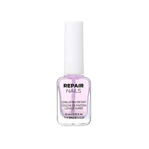 The Face Shop Repair Nails Защитное покрытие лака для ногтей, 10 млУТ000001570 The Face Shop Repair Nails Защитное покрытие лака для ногтей, 10 млУТ000001570Средства по уходу за ногтями с усовершенствованной формулой восстановления питают и укрепляют ногти. Улучшенные щетинки: Используется по прежнему та же профессиональная кисточка американского производства фирмы Dupont. Более ровное нанесение за счет отшлифованного кончика кисточки. Мягкая и эластичная кисточка с 220 щетинками, это стандартное количество щетинок на кисточке, которое используется в профессиональных салонах. Наносится без разводов и мазков от кисточки. Средство для длительного покрытия ногтей помогает лаку дольше держаться на ногтях и придает им блеск.
