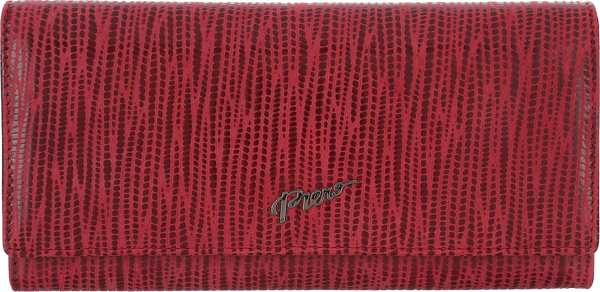 Кошелек женский Piero, цвет: красный. ЖКГ1501050_37ЖКГ1501050_37 Кошелек женский Piero, цвет: красный. ЖКГ1501050_37ЖКГ1501050_37Стильный женский кошелек Piero выполнен из натуральной кожи с декоративным тиснением. Внутри расположены три отделения для купюр, одно отделение на молнии для мелочи, восемь карманов для визиток и карт, один карман с пластиковым окошком и отделение с рамочным замком с перегородкой внутри. Закрывается изделие клапаном на кнопку. Кошелек упакован в фирменную коробку с логотипом бренда. Такой функциональный аксессуар станет замечательным подарком человеку, ценящему качественные и практичные вещи.